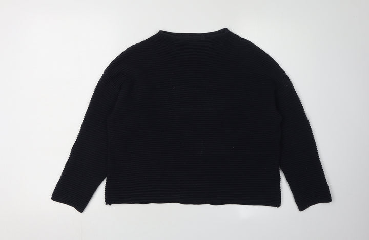 H&M Women's Black Pullover Jumper, S, High Neck