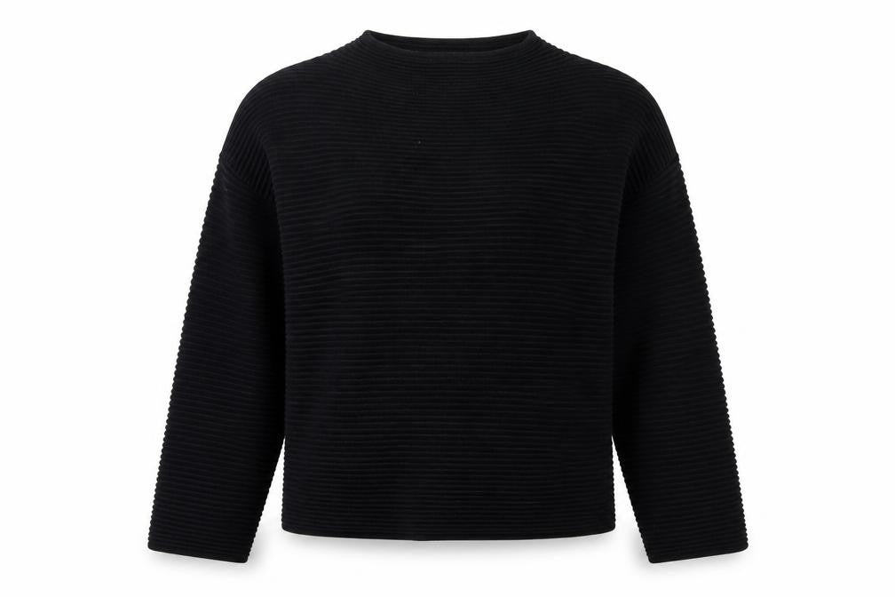 Front view of H&M Women's Black jumper, S, High Neck