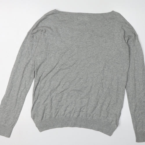 Next Women's Grey Deer Jumper UK 12 Casual