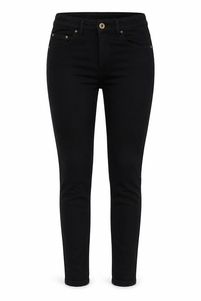 Pieces Women's Black Skinny Jeans, Size S, Dark Wash