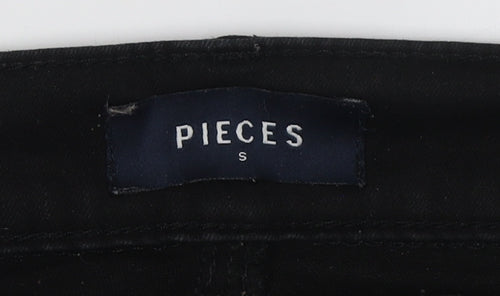 Pieces Women's Black Skinny Jeans, Size S, Dark Wash