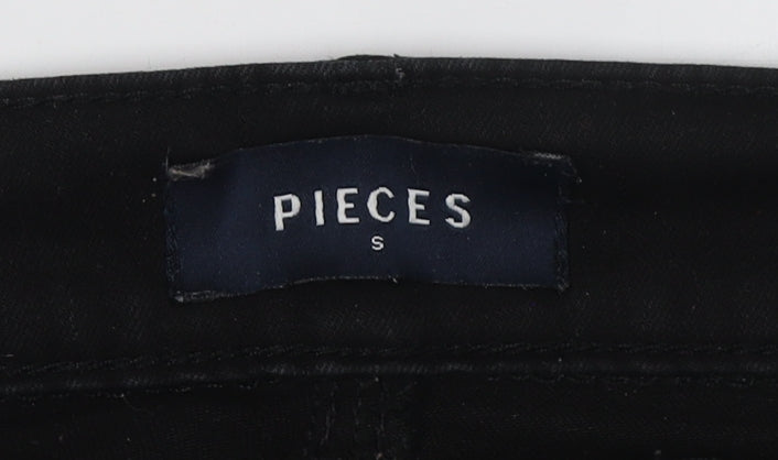 Pieces Women's Black Skinny Jeans, Size S, Dark Wash