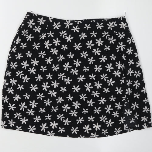 Motel Women's Black Floral Pencil Skirt, Size S