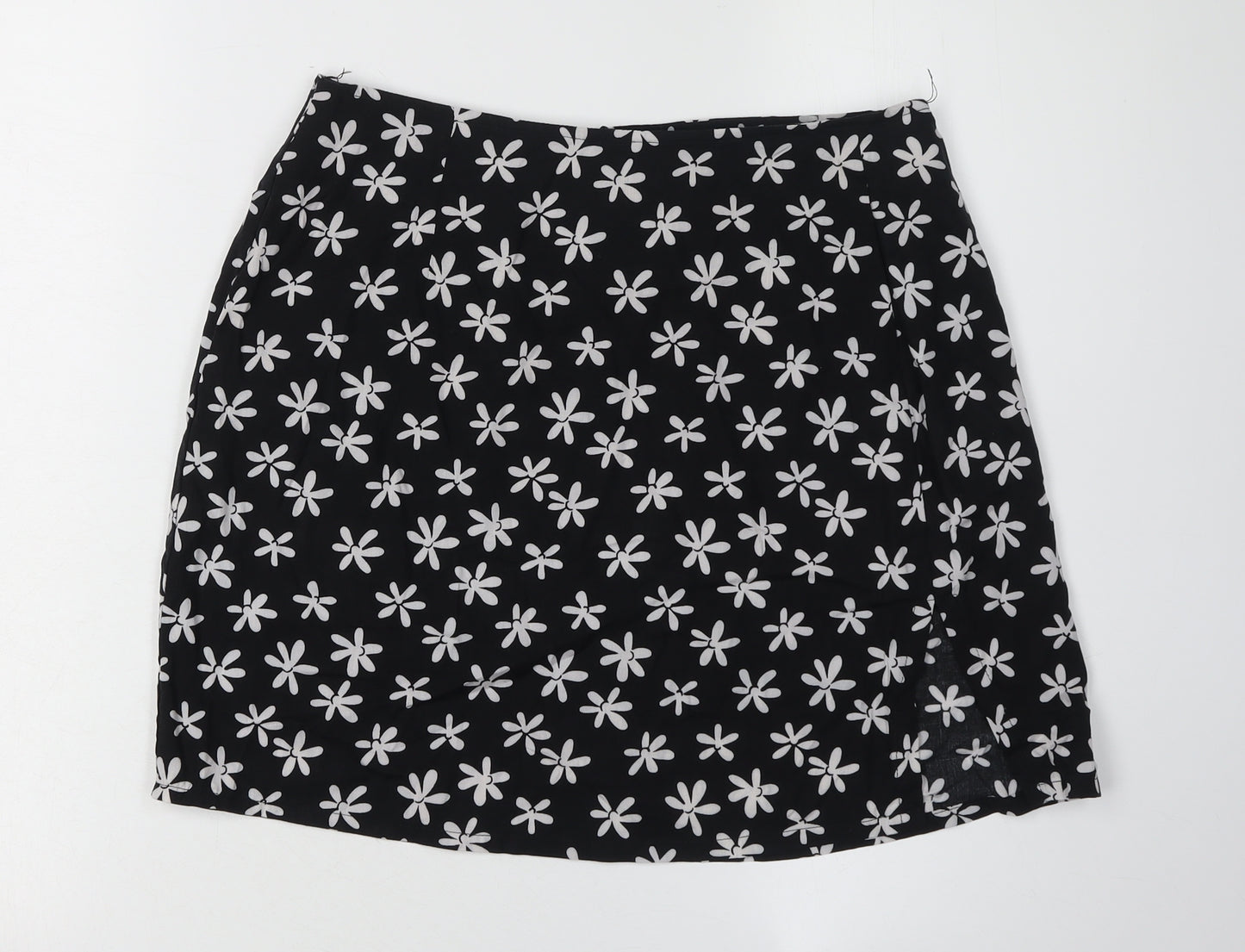 Motel Women's Black Floral Pencil Skirt, Size S