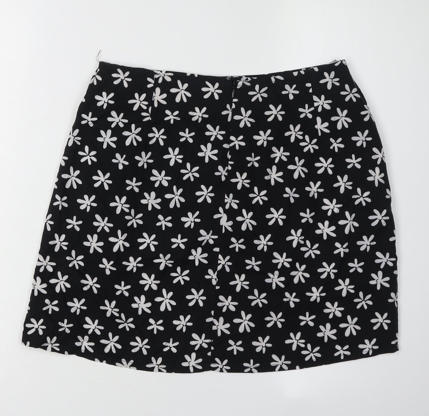 Motel Women's Black Floral Pencil Skirt, Size S