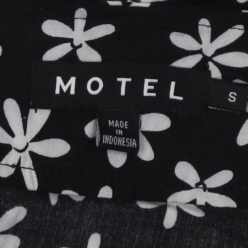 Motel Women's Black Floral Pencil Skirt, Size S