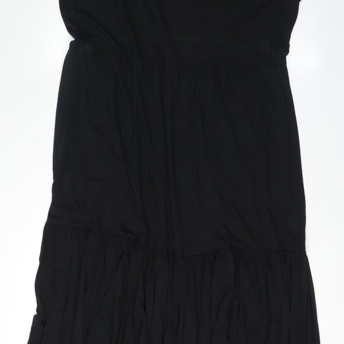 Saint + Sofia Black Sleeveless Graphic Dress Size 18