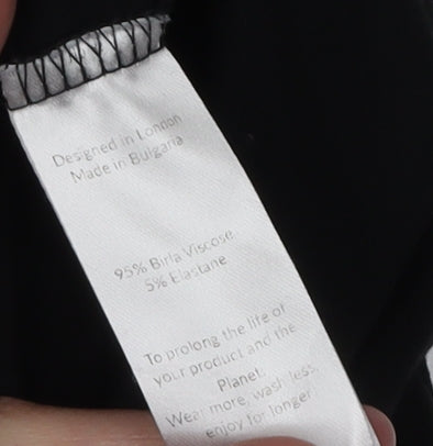 Saint + Sofia Black Sleeveless Graphic Dress Size 18