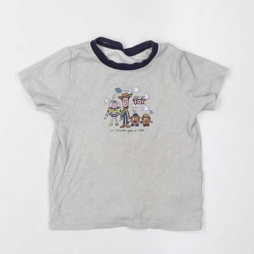 Disney at George Unisex Grey Toy Story T-Shirt 18-24M Regular Fit