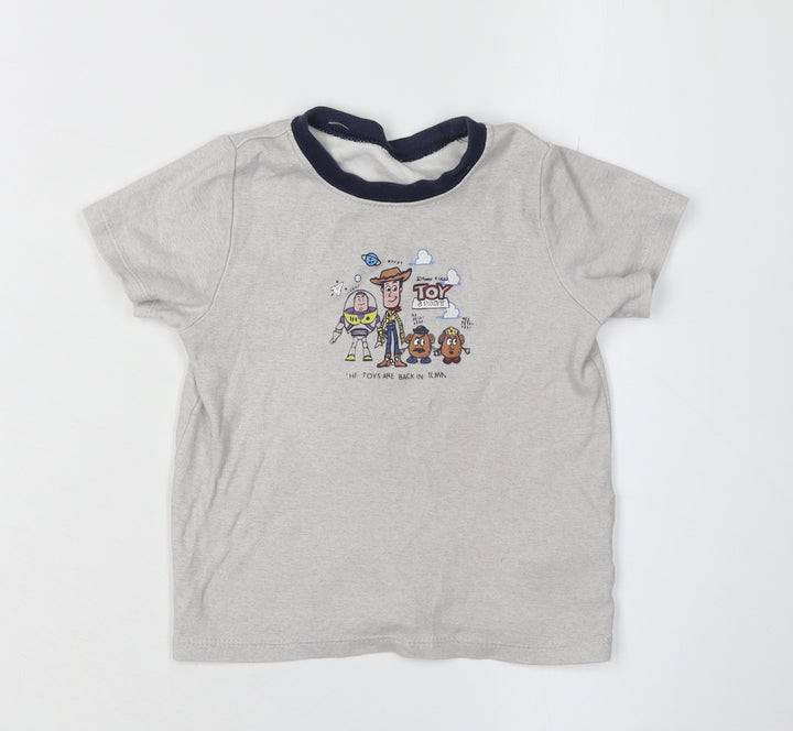 Disney at George Unisex Grey Toy Story T-Shirt 18-24M Regular Fit