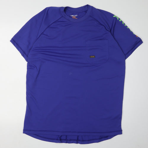 Ariat Men's Blue T-Shirt, Size L, Gym & Training
