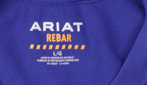 Ariat Men's Blue T-Shirt, Size L, Gym & Training