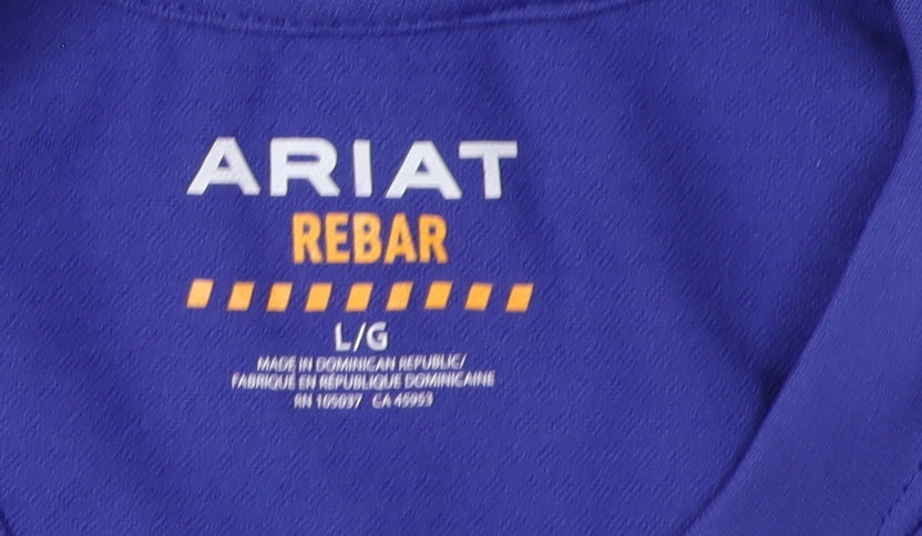 Ariat Men's Blue T-Shirt, Size L, Gym & Training