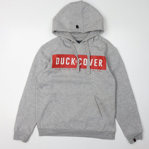 Duck and Cover Grey Men's M Pullover Hoodie