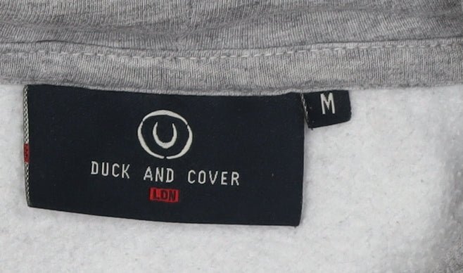 Duck and Cover Grey Men's M Pullover Hoodie