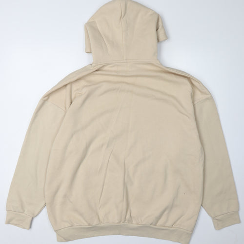 Boohoo Women's Beige Pullover Hoodie - M, Casual, Comfy