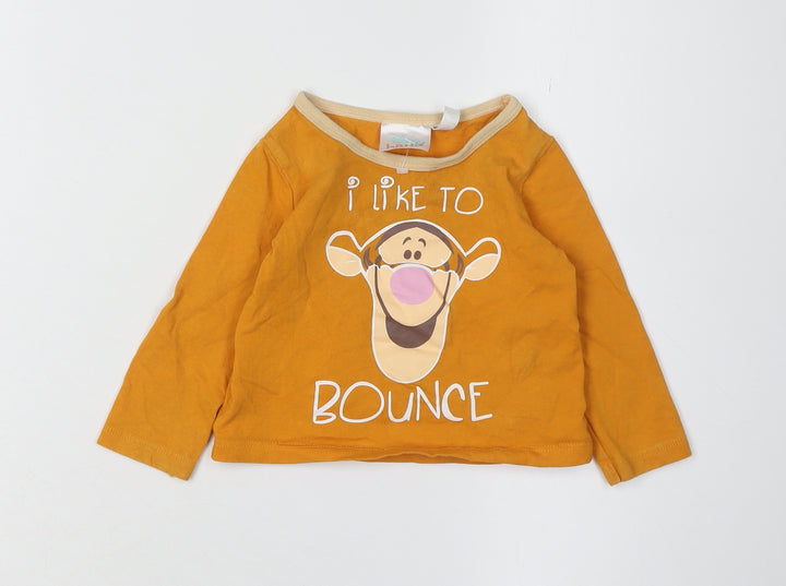 Disney Unisex Baby Orange Tigger Long Sleeve T-Shirt 6-9M