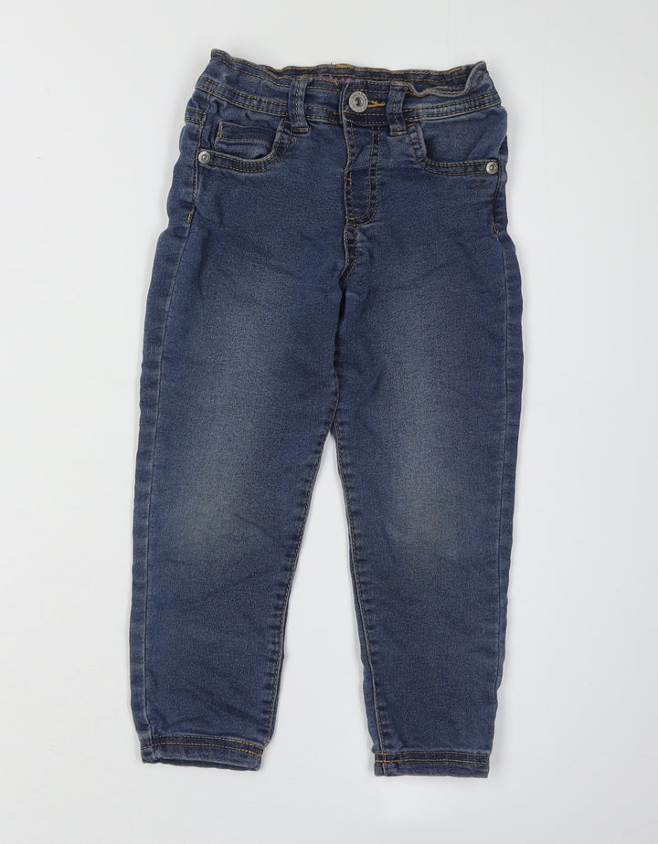 Bluezoo Girls Blue Jeans, Size 4 Years, Casual Regular Fit