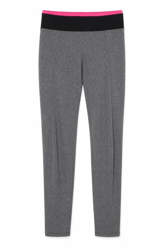 Front view of Oxylane girls’ grey ankle leggings 2xs activewear
