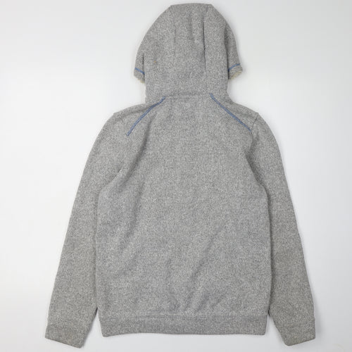 Decathlon Boys Grey Full Zip Hoodie Size 14 Winter Warm