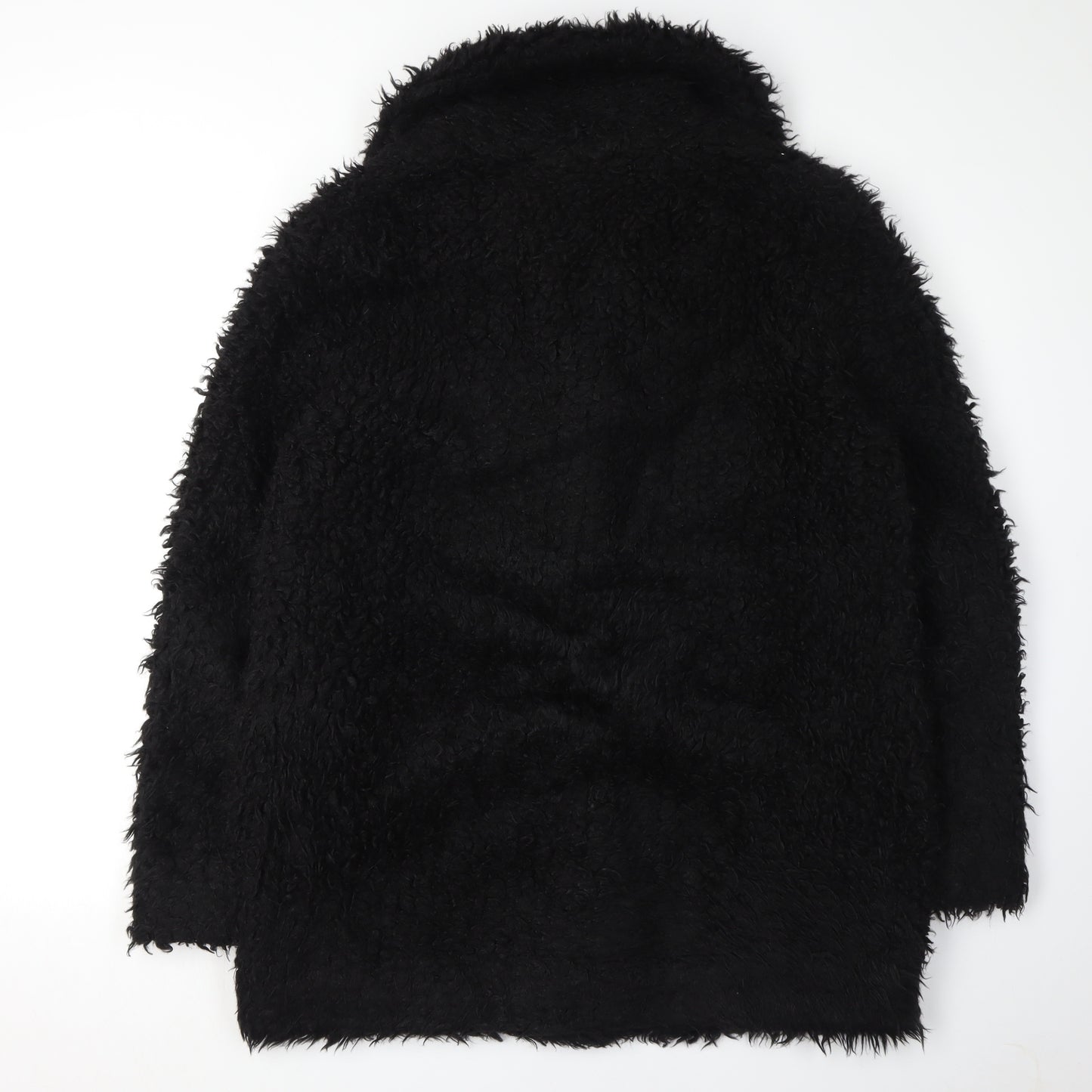 Topshop Women's Black Long Coat UK 16, Autumn/Winter Wear