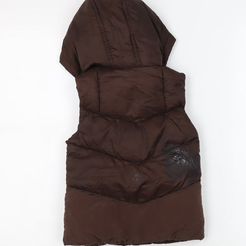 River Island Boys Brown Puffer Jacket, 2-3 Years, Hooded