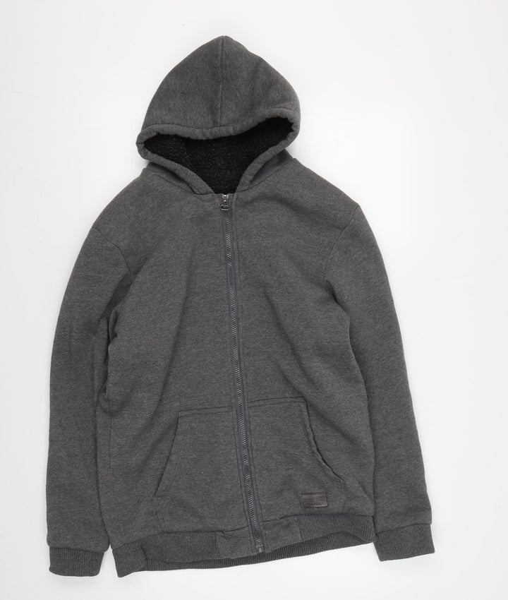 Brave Soul Boys Grey Full Zip Hoodie 13 Years - Fleece Warm