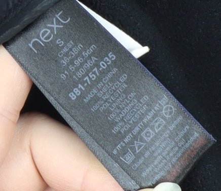 Next Women's Black S Puffer Jacket with Hood