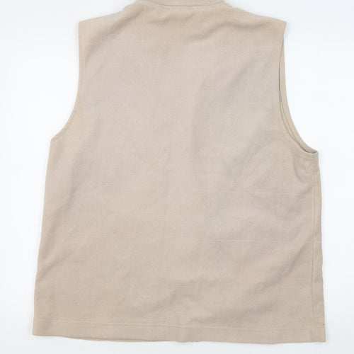 Tulchan Women's Beige Fleece Waistcoat Size 12