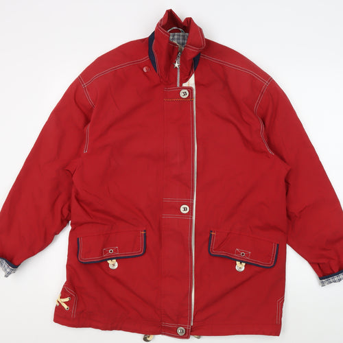 C&A Men's Red Basic Jacket, Size 36, Mid-Length