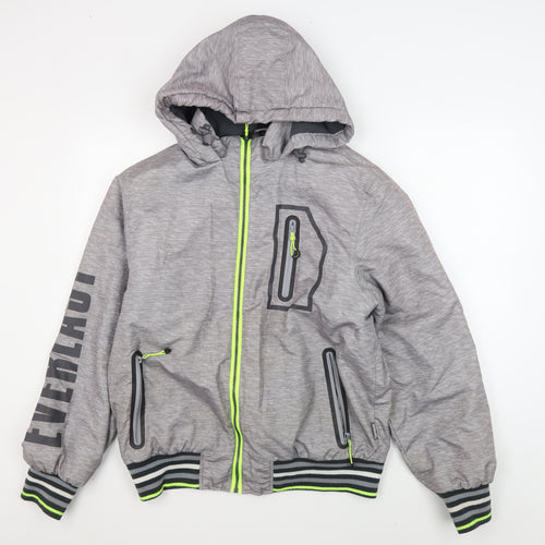Everlast Men's Grey Hooded Jacket, Size M, Sports Casual