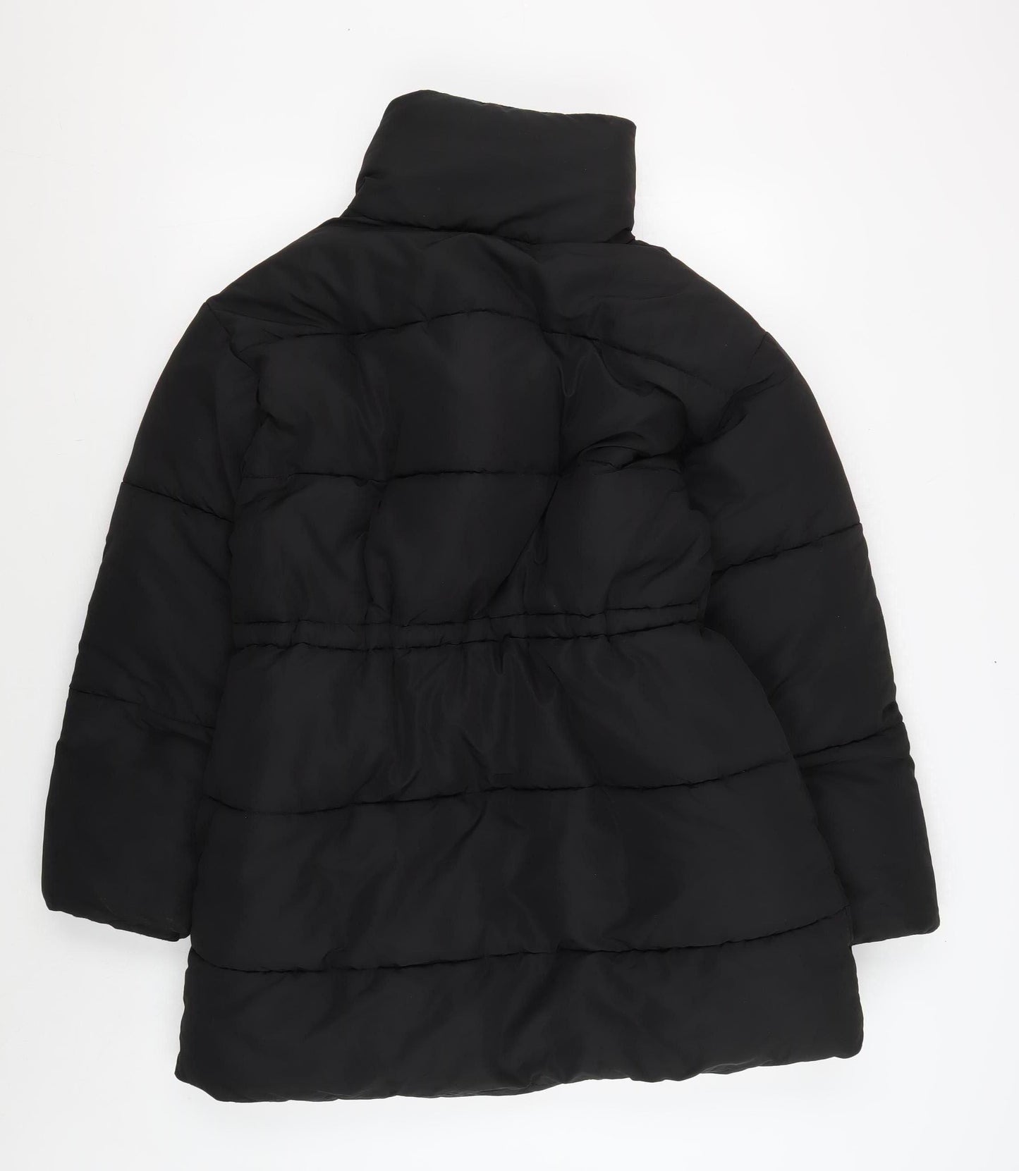 Monki Women’s Black Puffer Jacket 2XS Full Zip Casual