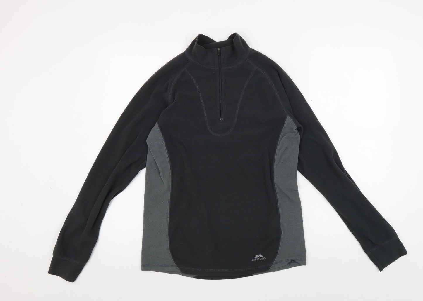 Trespass Men's Black Fleece Pullover, S, Lightweight