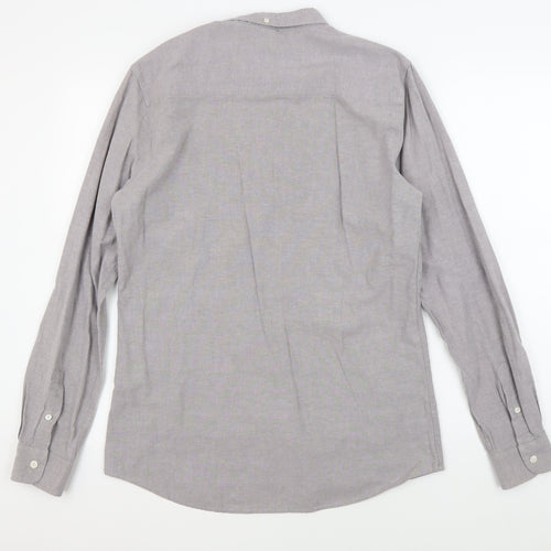 Firetrap Men's Grey Button-Up Shirt, M, Casual Style