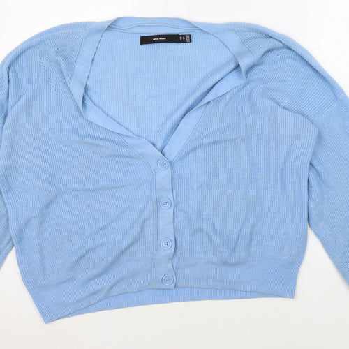 Vero Moda Women's Blue Cardigan XL V-Neck Casual