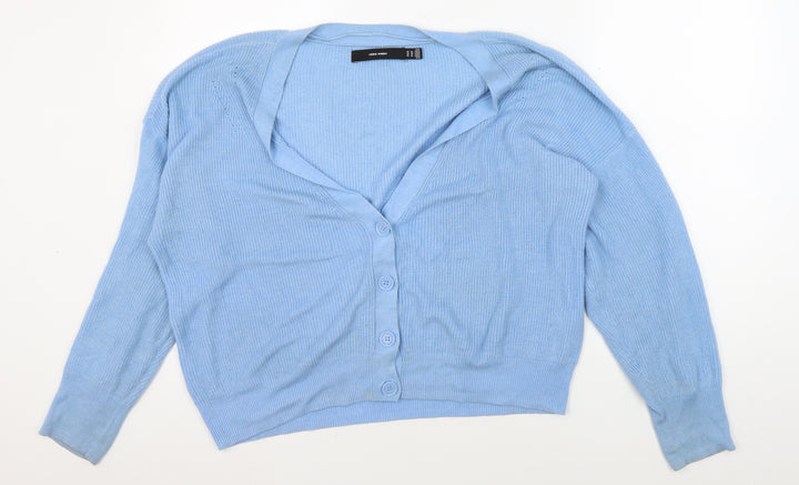 Vero Moda Women's Blue Cardigan XL V-Neck Casual