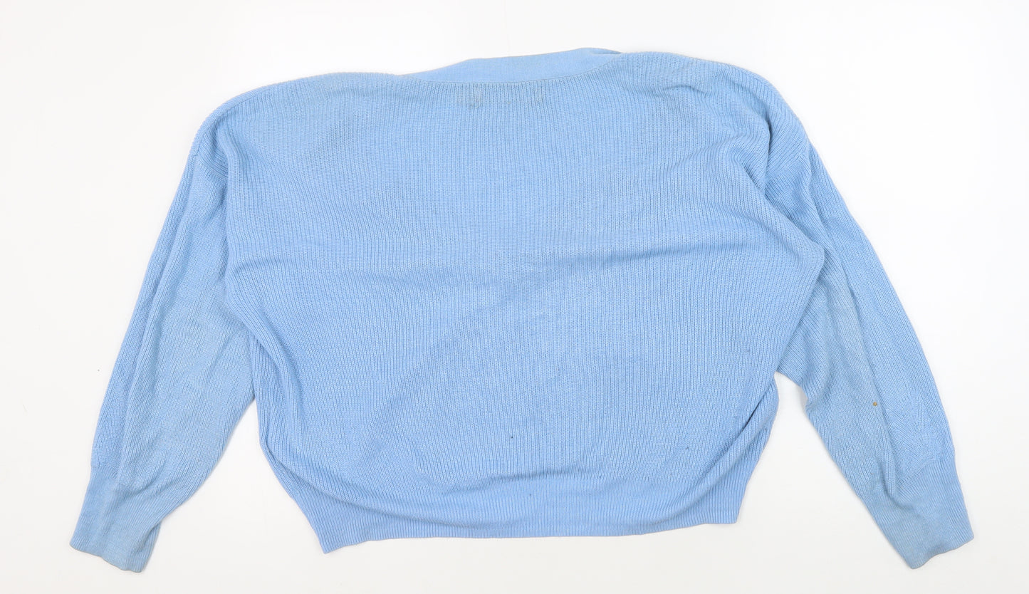 Vero Moda Women's Blue Cardigan XL V-Neck Casual