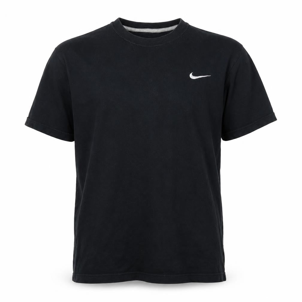 Front view of Nike Men's Black Medium Crew Neck T-Shirt