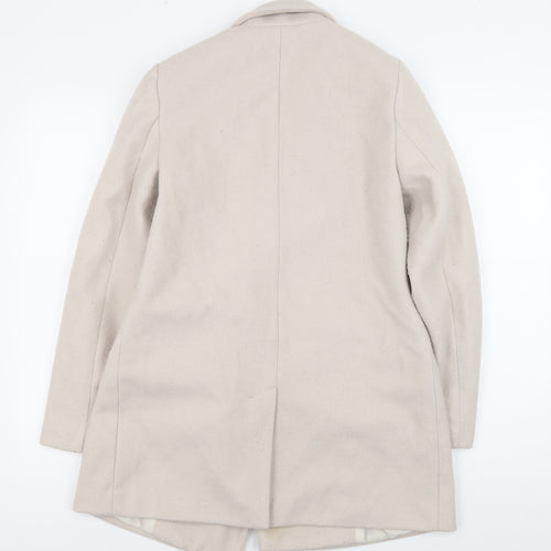 New Look Beige Women's Mid-Length Overcoat Size 6