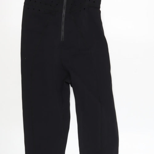 GIGI C Women's Black XS Zipped Sleeveless Tracksuit for Yoga