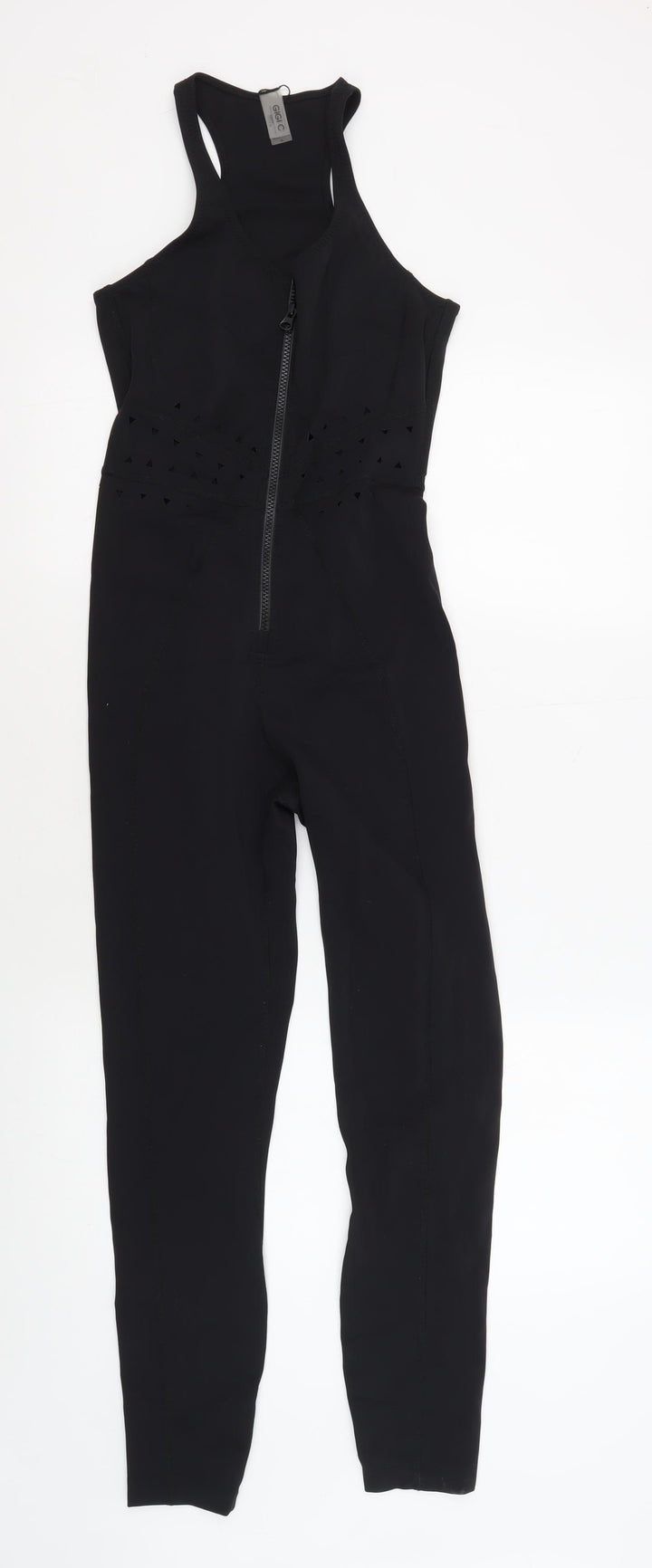 GIGI C Women's Black XS Zipped Sleeveless Tracksuit for Yoga