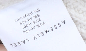 Assembly Label Women's Ivory Pullover Jumper Size 8