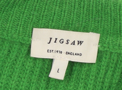 Jigsaw Women's Green Wool Cashmere Vest L