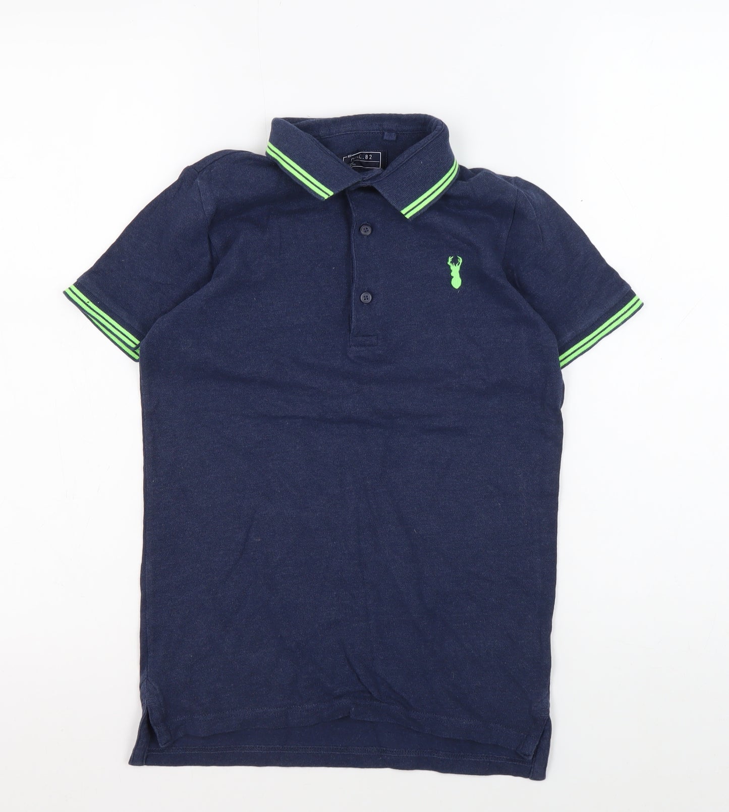 Next Boys Blue Polo Shirt - Size 10-11, Cotton Blend