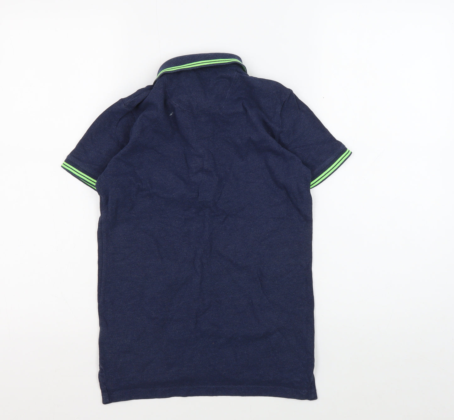 Next Boys Blue Polo Shirt - Size 10-11, Cotton Blend