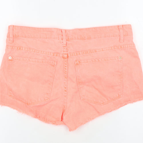 Mango Women's Cut-Off Pink Denim Shorts, Size 10
