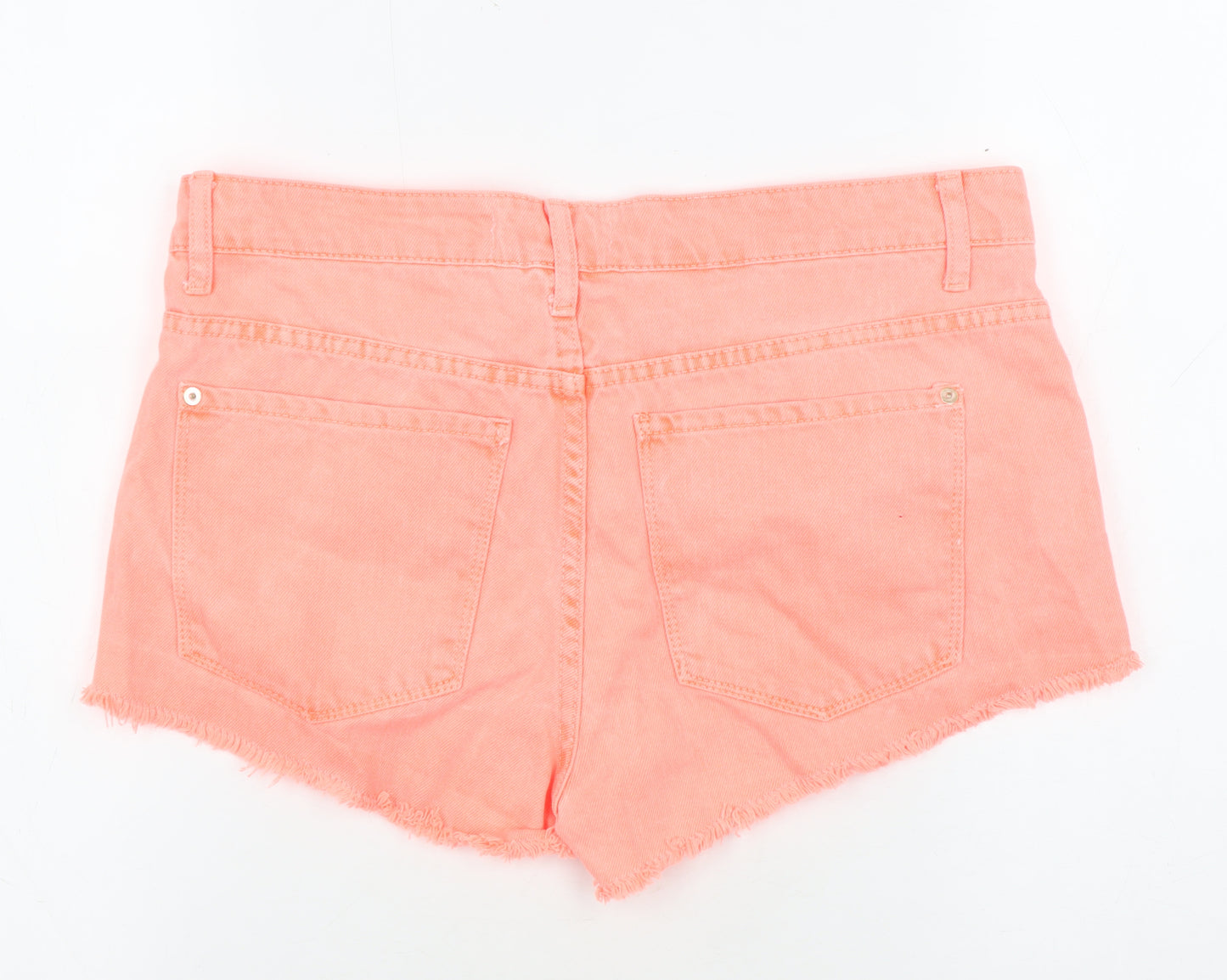 Mango Women's Cut-Off Pink Denim Shorts, Size 10