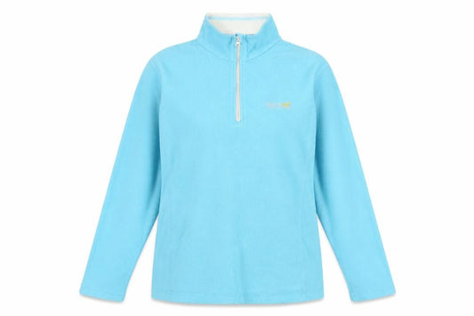 Front view of Regatta Women's Blue Pullover High Neck Sweatshirt, size 14
