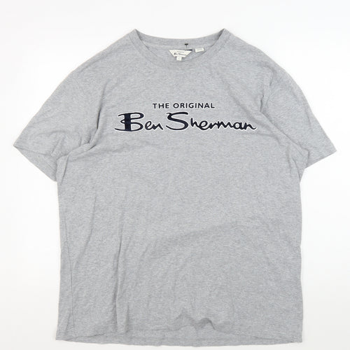 Ben Sherman Men's Grey Cotton T-shirt Size Large