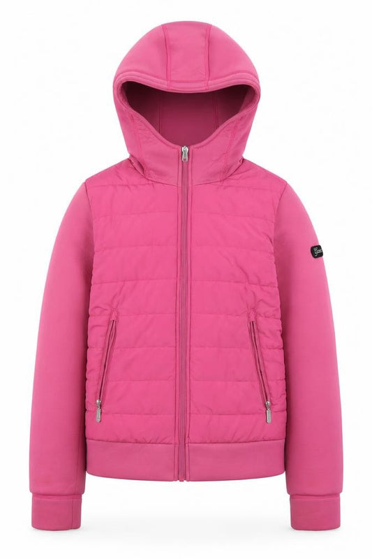 Front view of Geox girls’ pink activewear jacket 14 years - hooded & lightweight